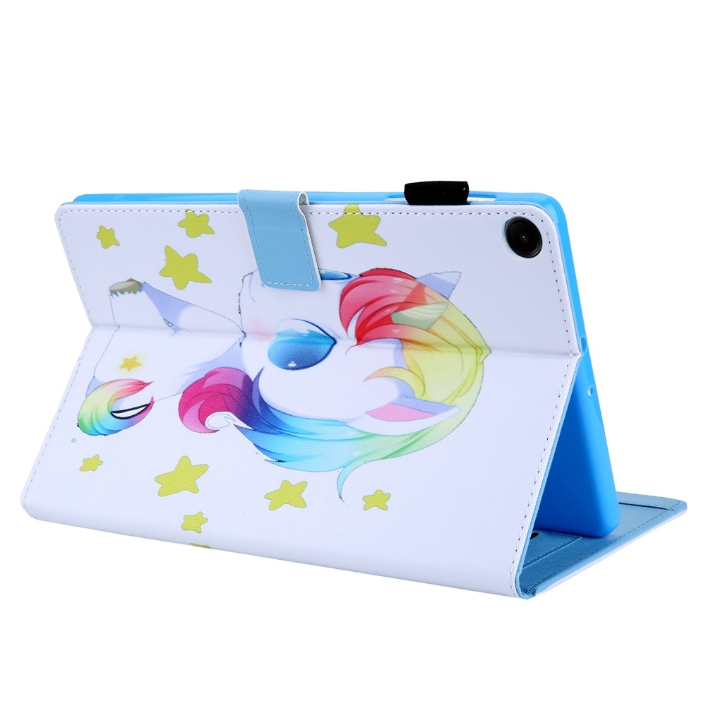 Kereszt alakú, intelligens záró tok Samsung Galaxy Tab A11/Tab A9 - póni színű