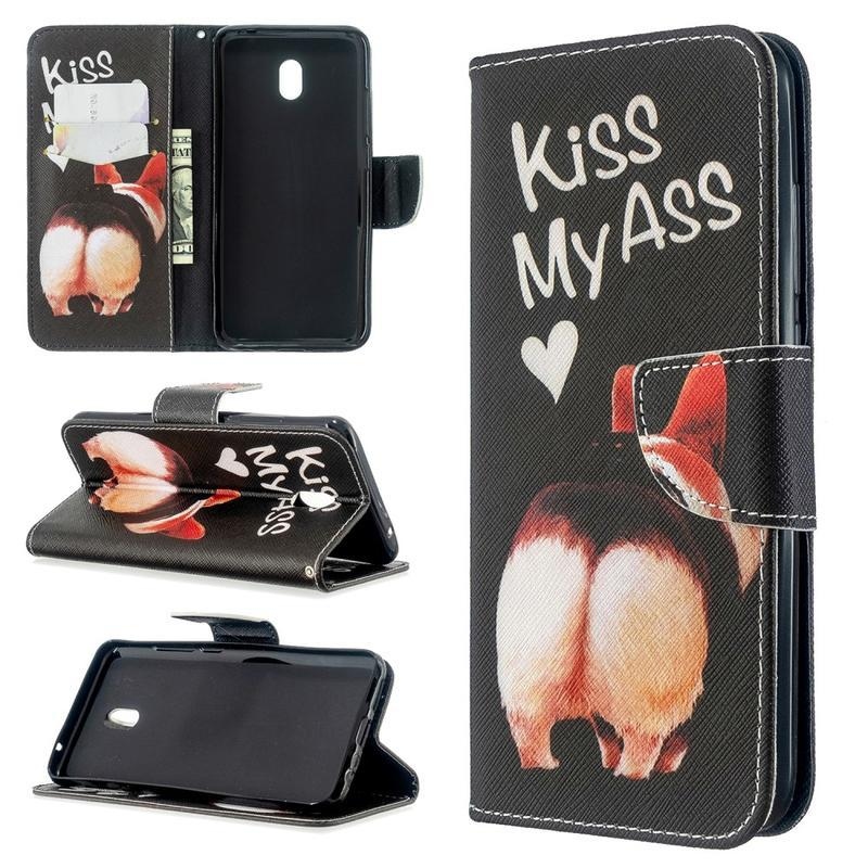 Kereszt PU bőr pénztárca tok Xiaomi Redmi 8A - malacperselyhez