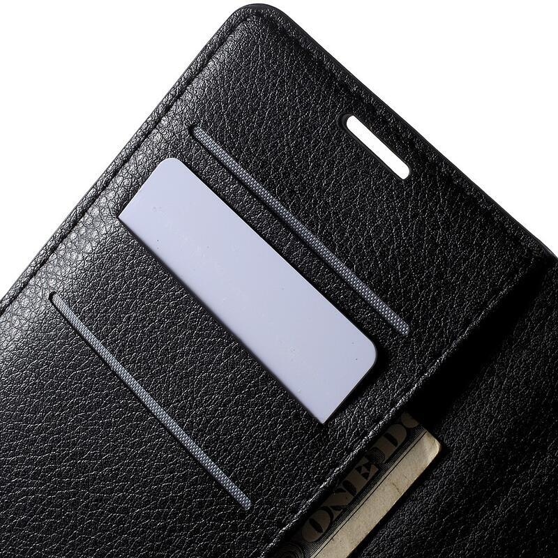Kereszt PU bőr tok Huawei P10-hez - fekete