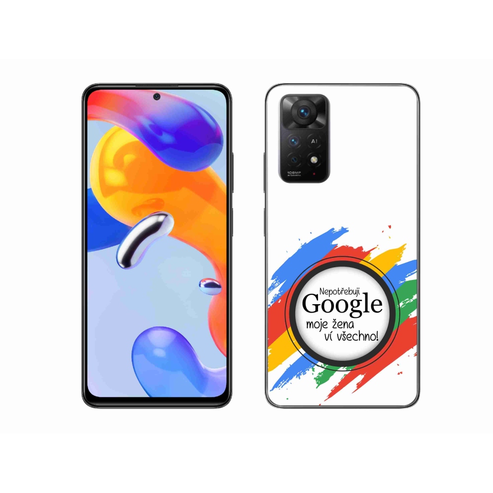 Gél borító mmCase a Xiaomi Redmi Note 11 Pro 4G/5G - a nő mindent tud fehér háttérrel