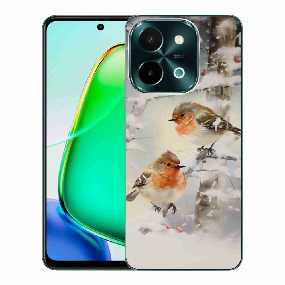 Gél borítás mmCase a Vivo Y28-hoz - madarak télen