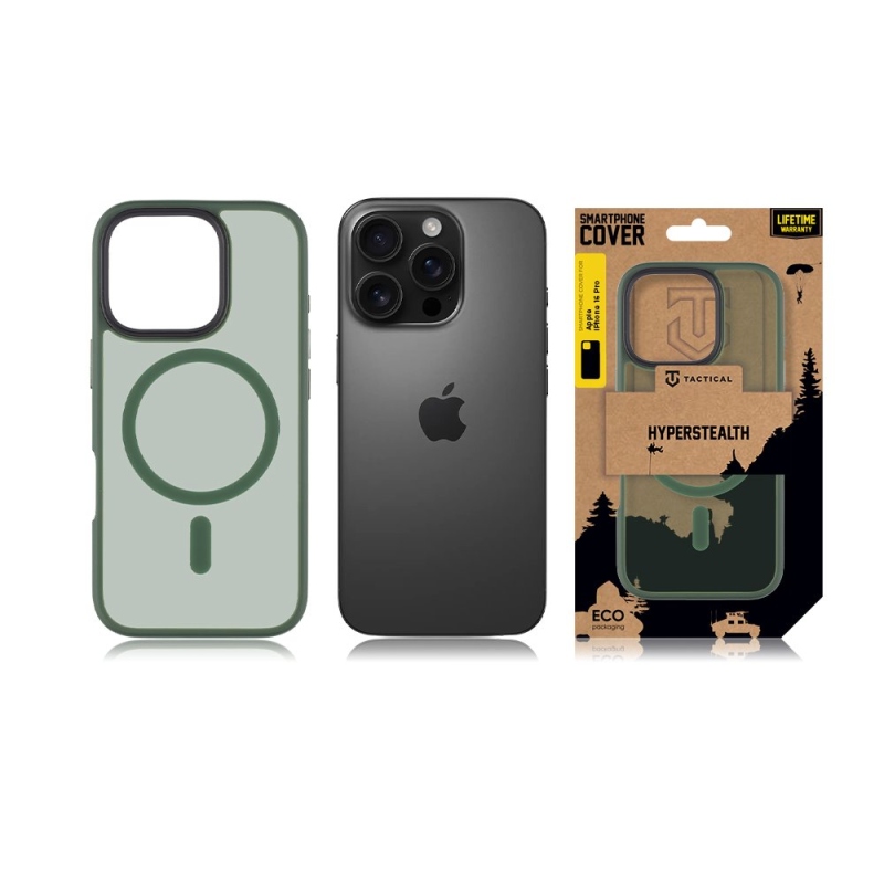Taktikai MagForce Hyperstealth védőburkolat iPhone 16 Pro készülékhez Erdei zöld