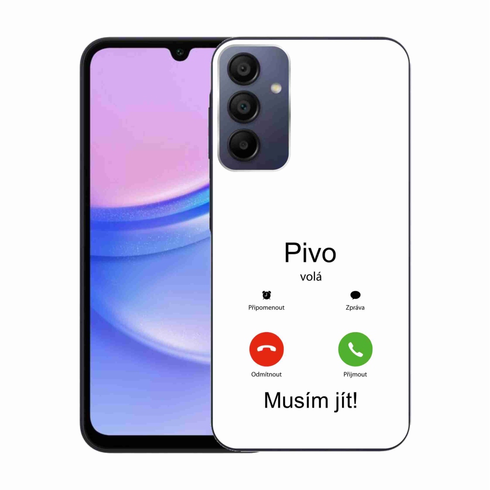 Gél borító mmCase Samsung Galaxy A15 4G/5G - sör hívások fehér háttérrel