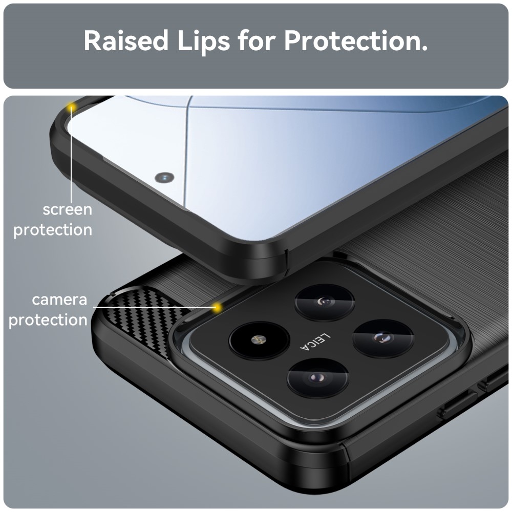 Szénálló zselés tok Xiaomi 14 - fekete