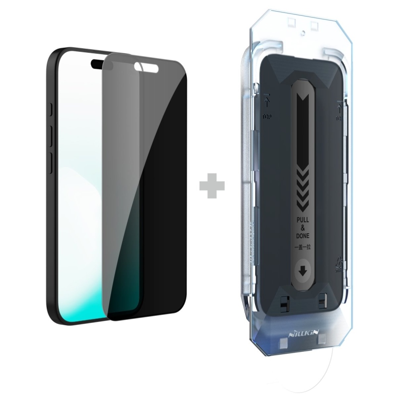 Nillkin Edzett üveg 0.25mm Guardian 2.5D Apple iPhone 17 Pro Max fekete (applikátorral)