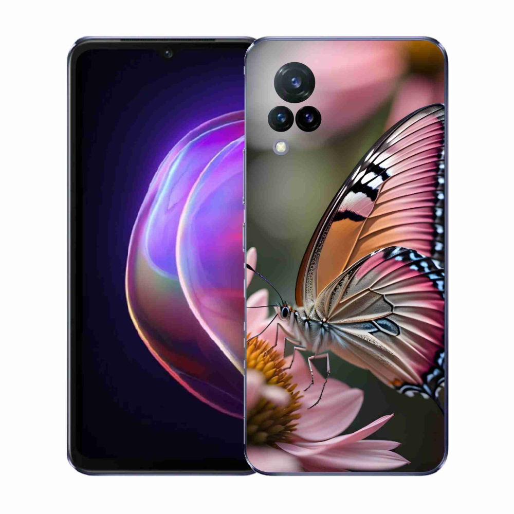 Gél borító mmCase a Vivo V21 4G/5G készülékhez - színes pillangó