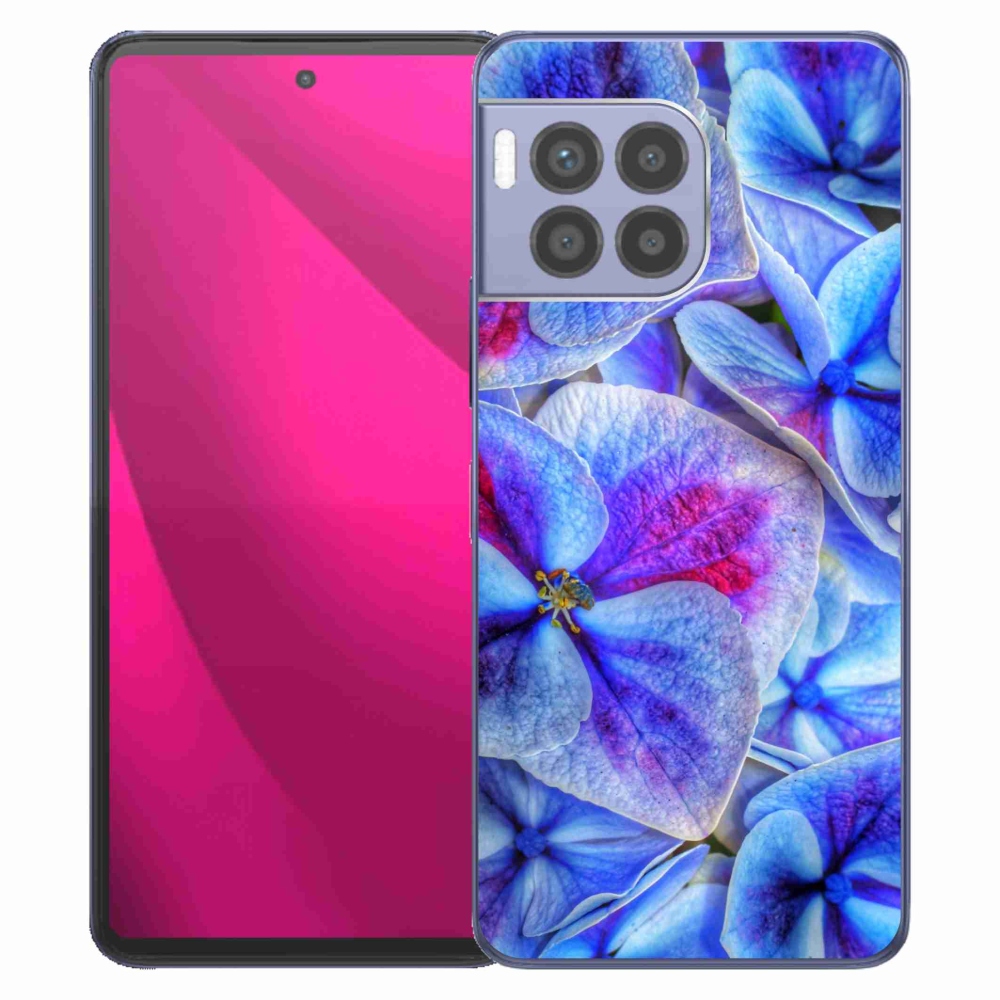 Zselés borítás mmCase a T-Mobile T Phone 2 Pro készülékhez - kék virágok 1
