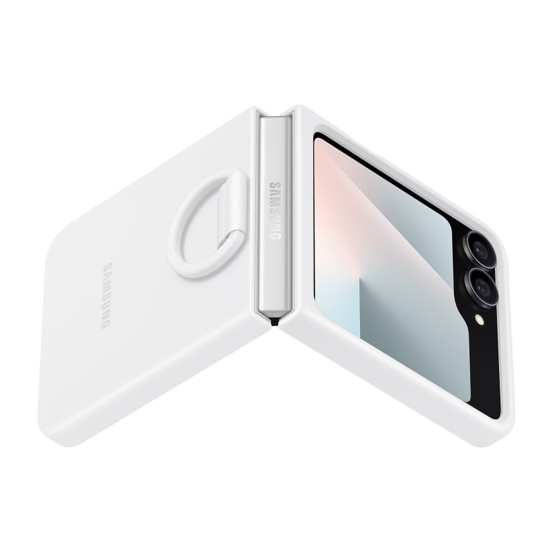 EF-PF741TWE Samsung szilikon borító gyűrűvel a Galaxy Z Flip 7 FE fehér színű készülékhez