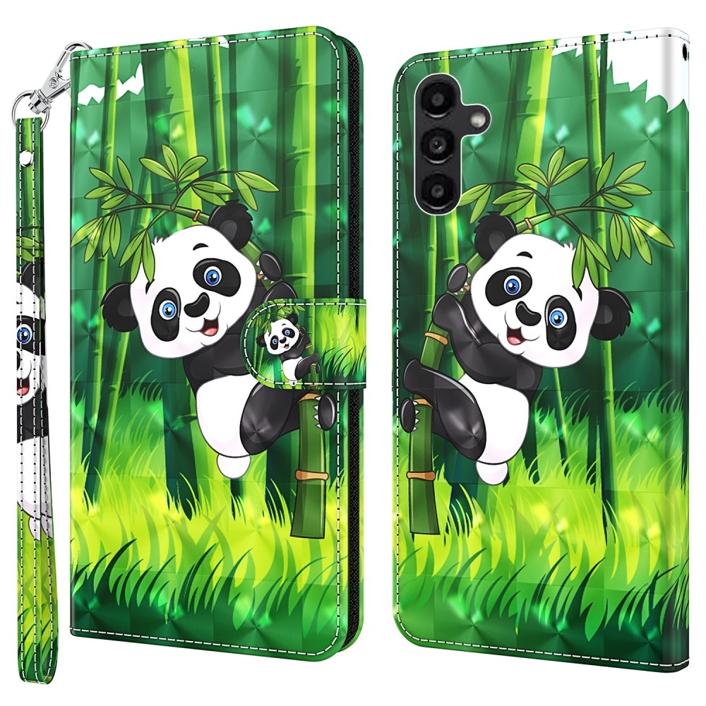 Nyomtatott könyv tok Samsung Galaxy A35 5G - panda a bambuszon
