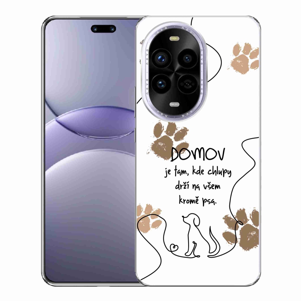 Gél borítás mmCase a Huawei Nova 13 Pro 5G készülékhez - kutya motívum fehér háttérrel