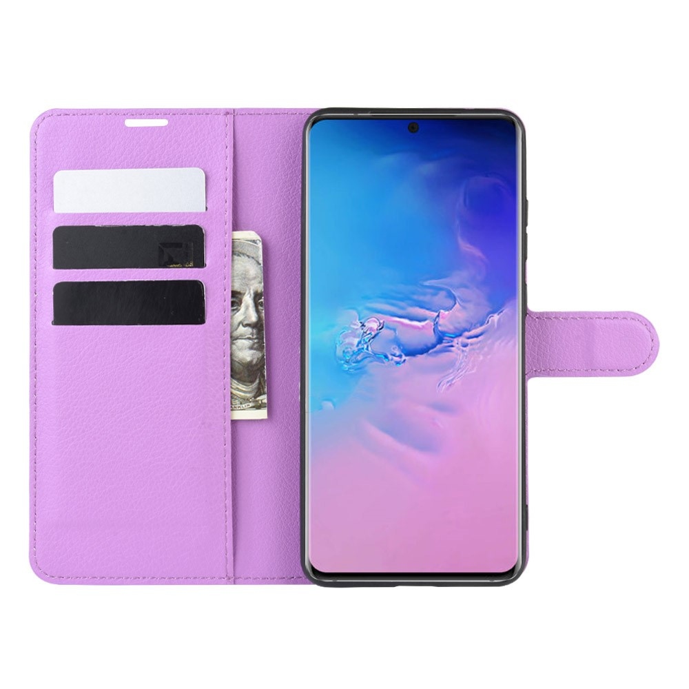 Litchi könyv tok Samsung Galaxy S20 Ultra készülékhez - lila