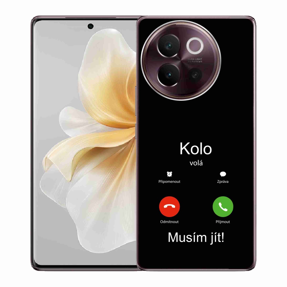Gél borítás mmCase a Vivo V40 Lite 5G-n - kerek hívások fekete háttérrel