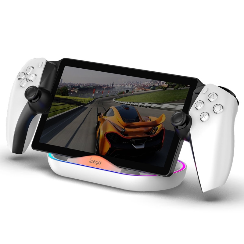iPega P5P02 töltő dokkoló RGB-vel a Playstation Portal távoli lejátszóhoz Fehér színű