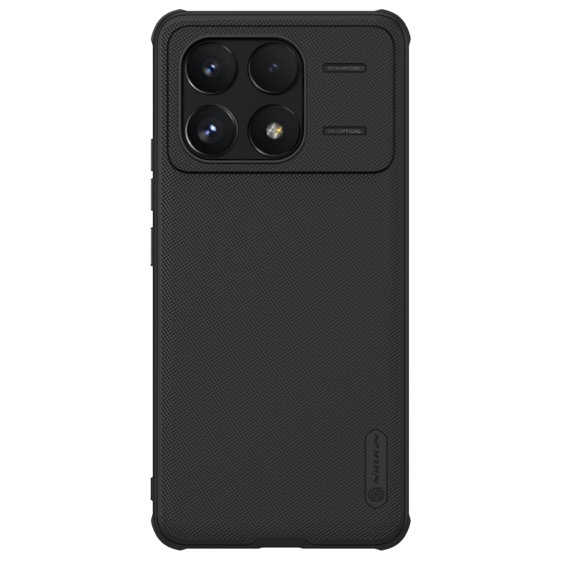 Nillkin Super Frosted PRO hátlap a Poco F6 Pro számára Fekete