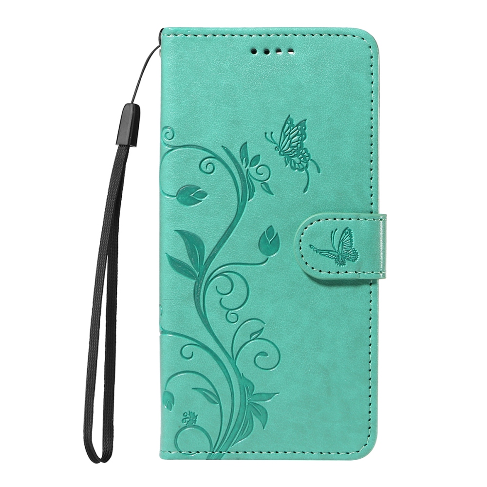Virágok könyv tok a Xiaomi Poco F7 5G-hez - teal színű