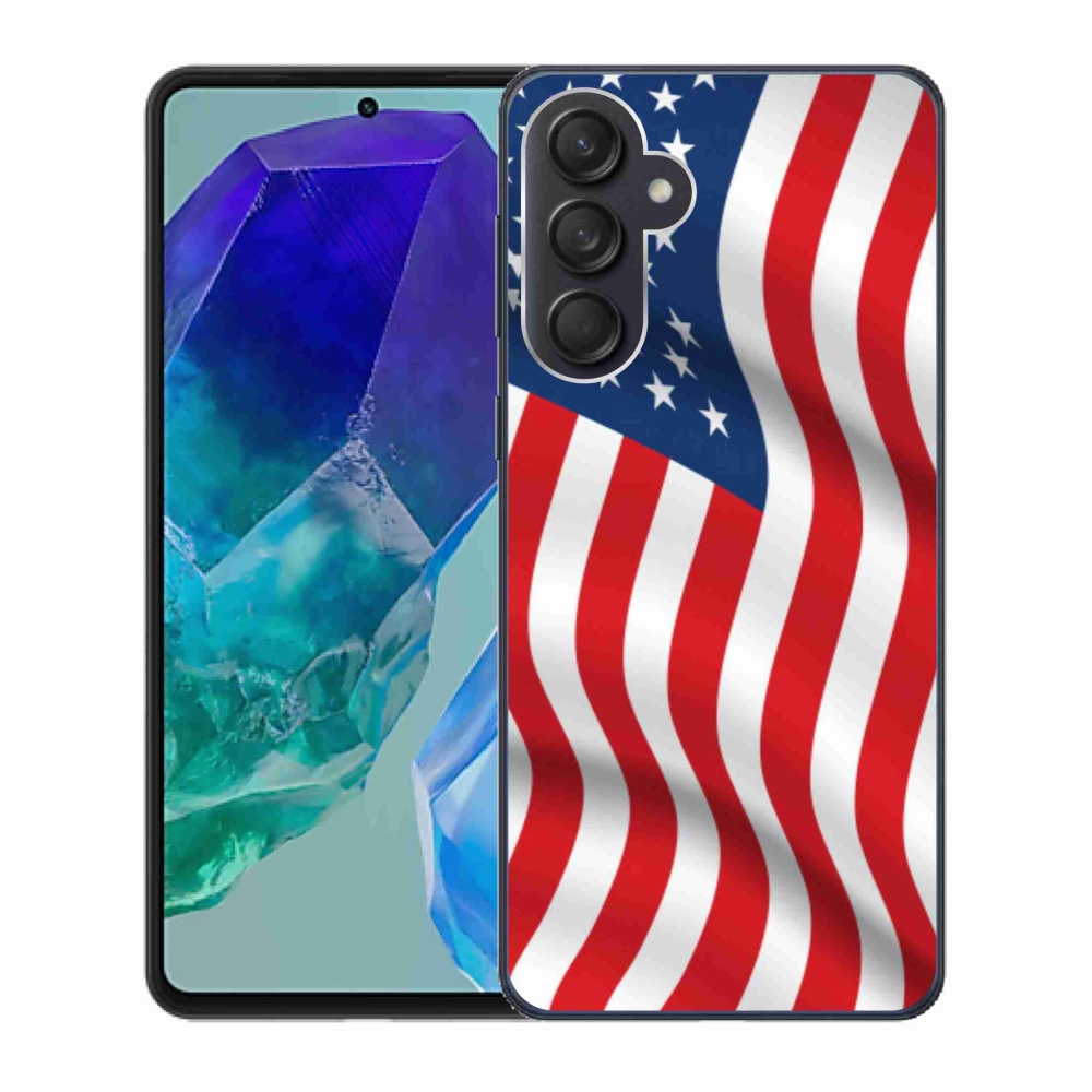 Gél védőhuzat mmCase Samsung Galaxy M55 5G - amerikai zászlóhoz