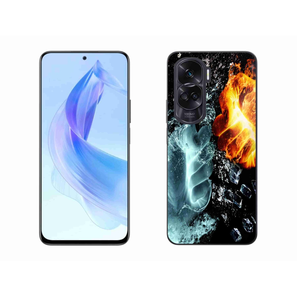 Zselés borítás mmCase a Honor 90 Lite-hoz - víz és tűz