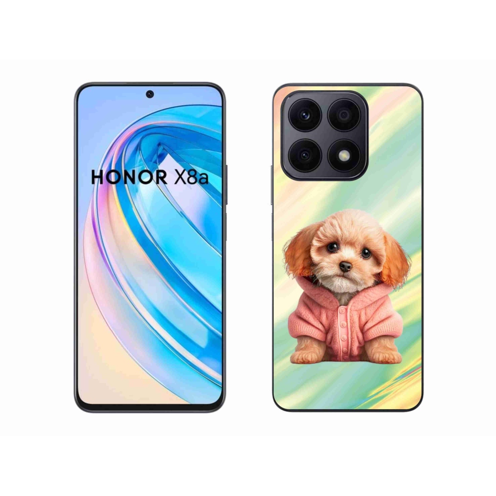 Zselés borítás mmCase a Honor X8a számára - kiskutya pulóverben