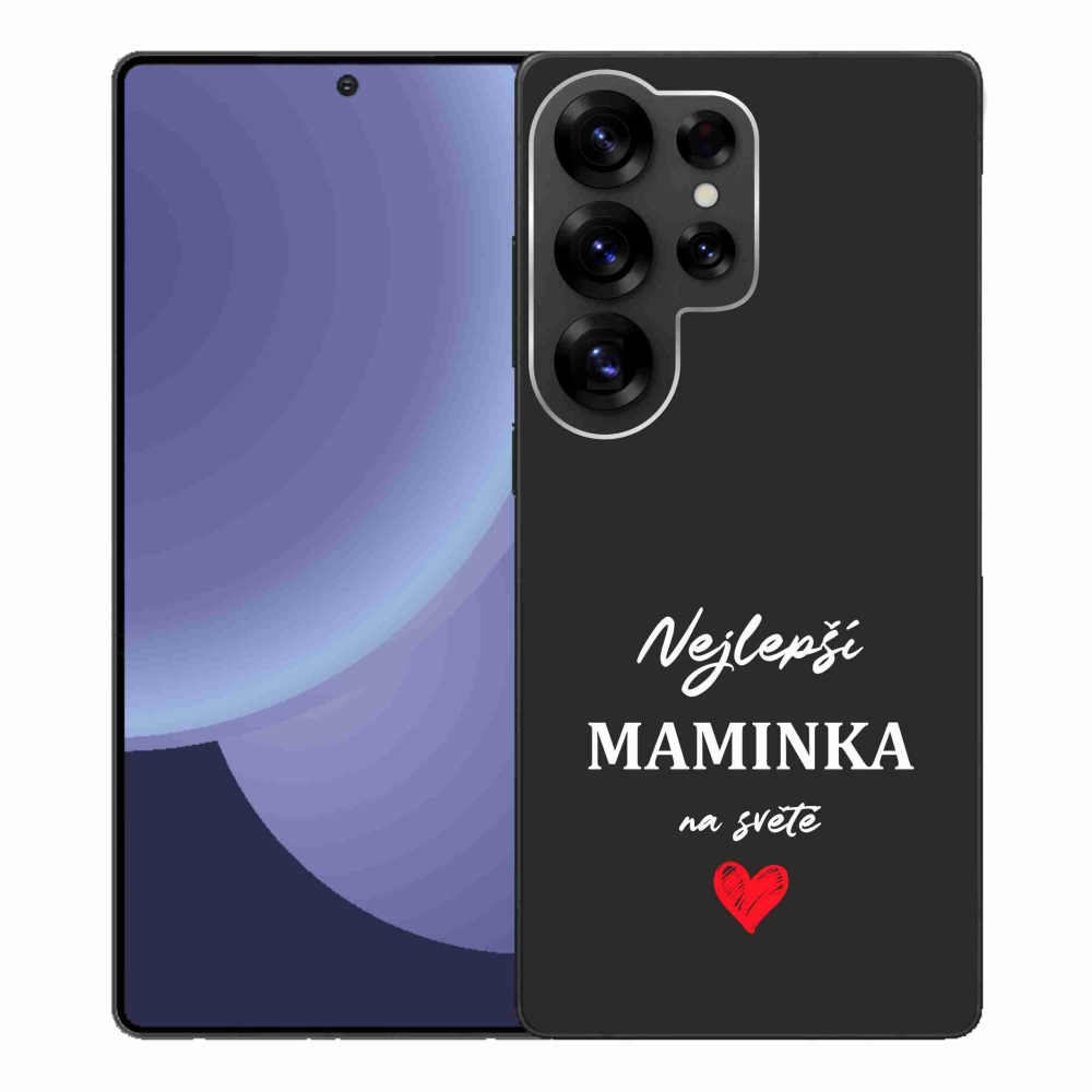 Gél borító mmCase Samsung Galaxy S25 Ultra - legjobb anya 1 fekete háttérrel