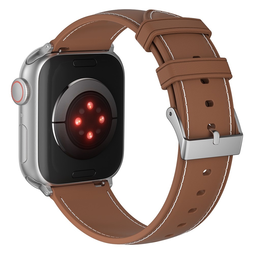 Stitch zselés szíj Apple Watch Ultra/Ultra 2 49mm/SE/SE 2022/2023 44mm/9/8/7 45mm/6/5/4 44mm/3/2/1 42 mm-es Apple Watch Ultra/Ultra 2 órához - barna színű