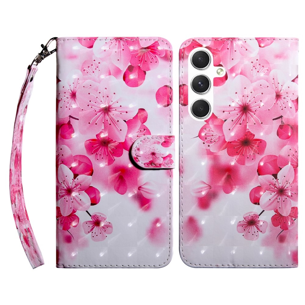 Spot book tok Samsung Galaxy A16 4G/5G készülékhez - rózsaszín virágok