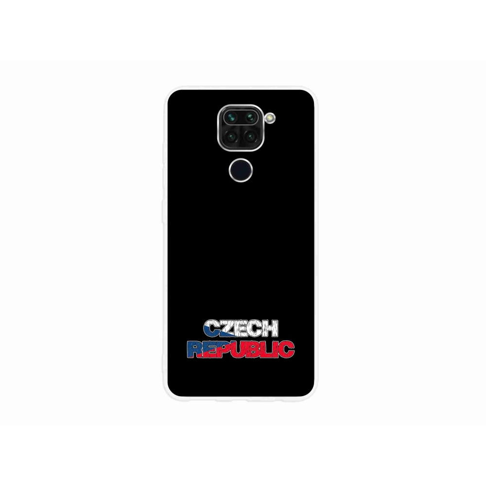 Gél borító mmCase a Xiaomi Redmi Note 9-hez - Csehország fekete háttérrel