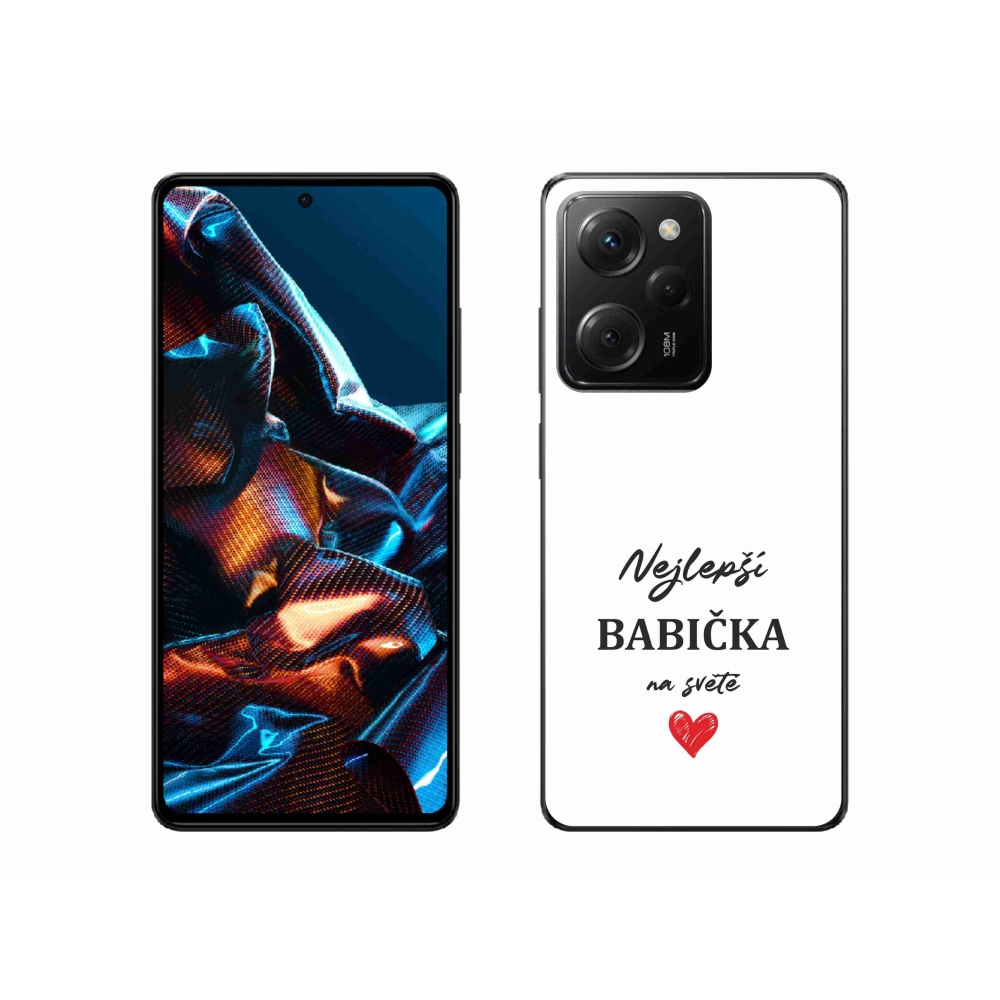 Gél borító mmCase a Xiaomi Poco X5 Pro 5G - legjobb nagymama 1 fehér háttérrel