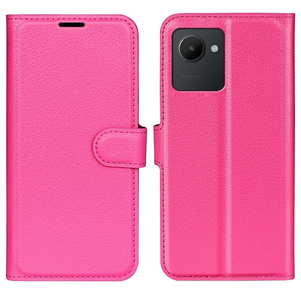 Litchi könyvtáska a Realme C30-hoz - rózsaszínű