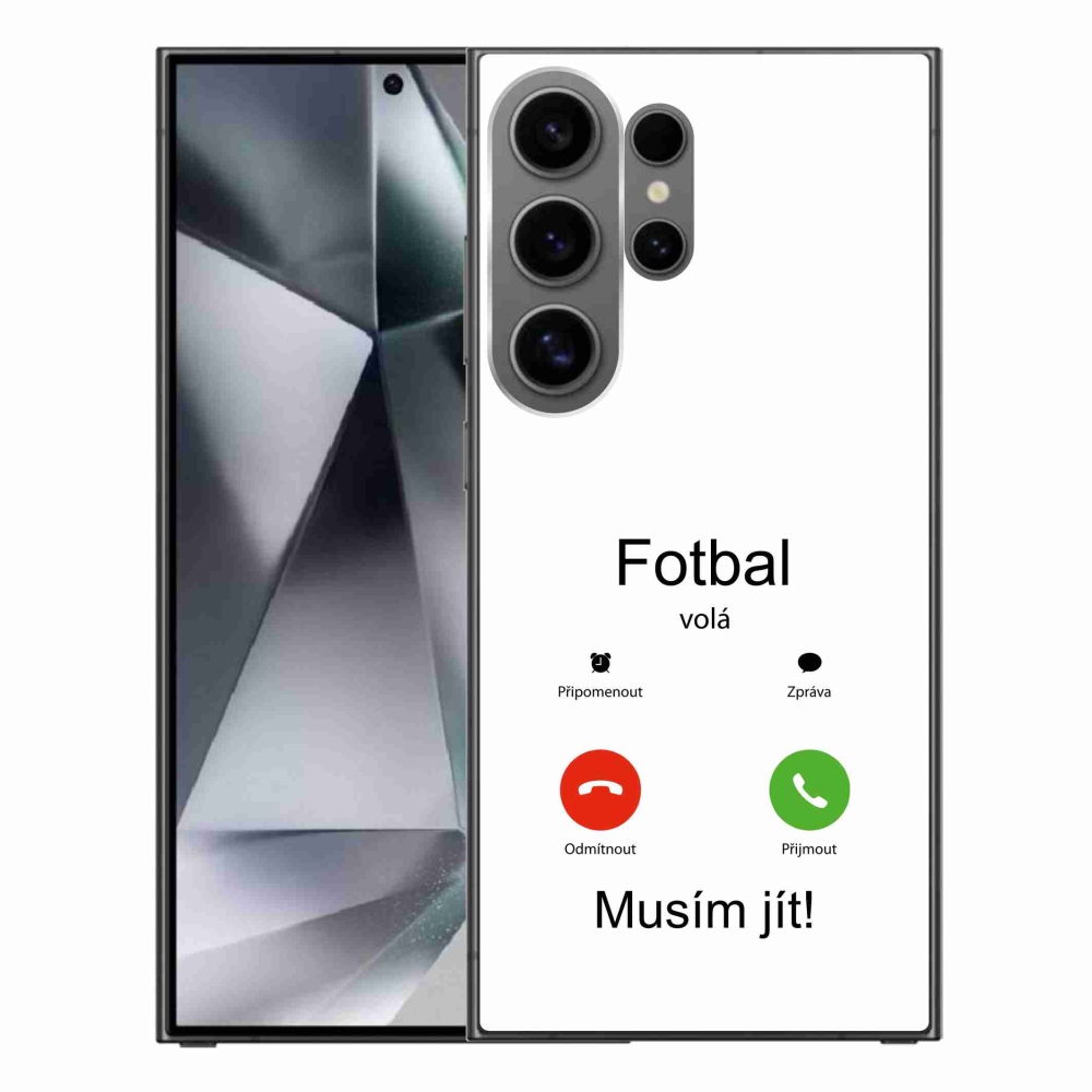 Gél borító mmCase Samsung Galaxy S24 Ultra - futballhívások fehér háttérrel