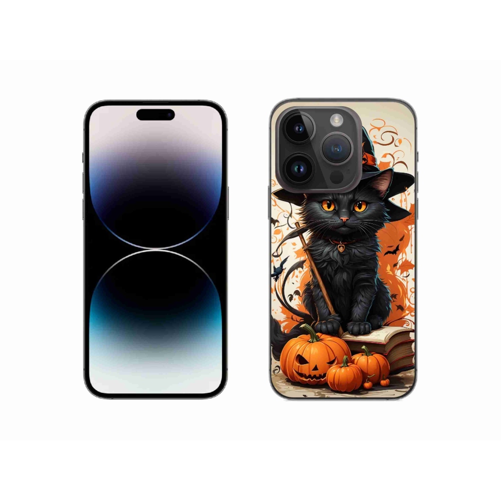 Zselés borítás mmCase iPhone 14 Pro készülékhez - cat wizard