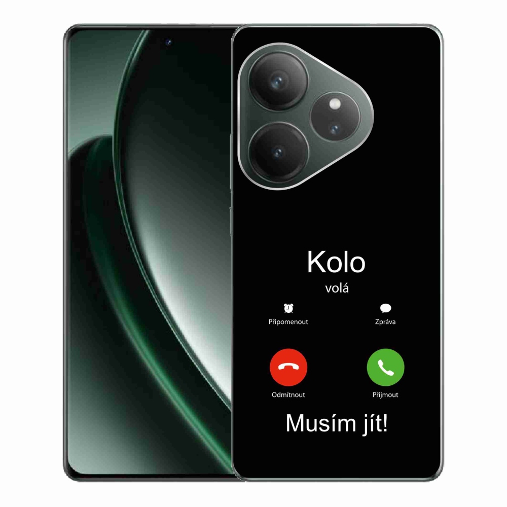 Gél borítás mmCase a Realme GT 6 5G/GT 6T 5G - a kerék hívja a fekete hátteret