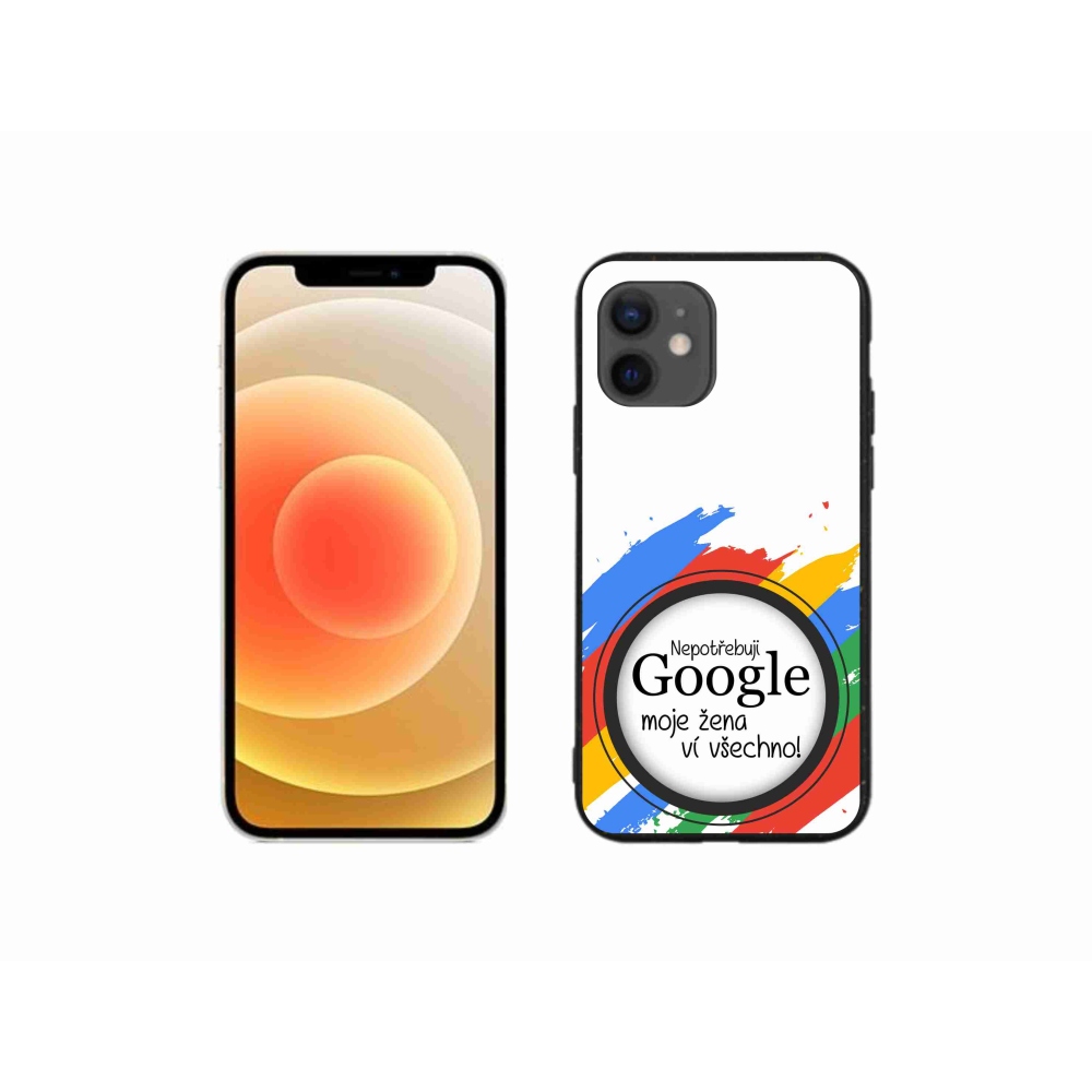 Gél borítás mmCase iPhone 12 mini készülékhez - a nő mindent tud fehér háttérrel
