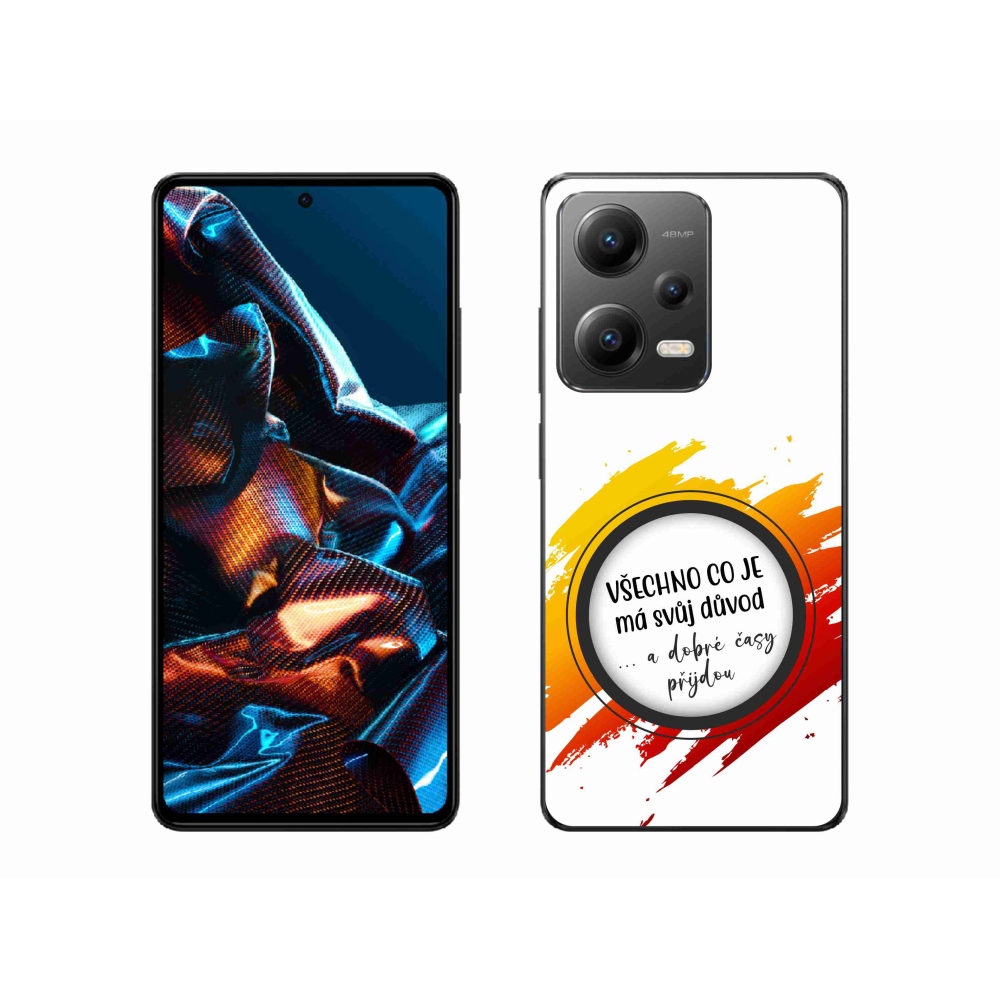 Gél borítás mmCase a Xiaomi Redmi Note 12 Pro 5G-hez - idézet 3 fehér háttér