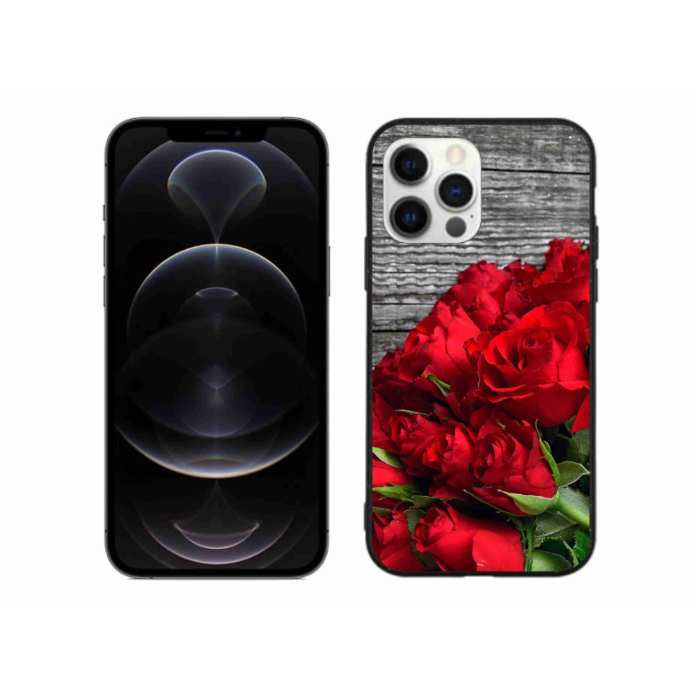 Gél borítás mmCase iPhone 12 Pro Max készülékhez - piros rózsa