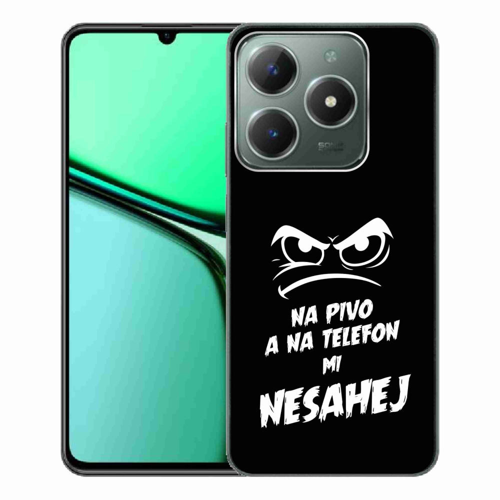 Gél borítás mmCase a Realme C61 készülékhez - sör motívum 2 fekete háttér