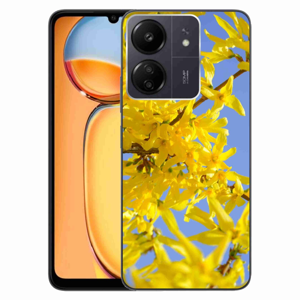 Gél borítás mmCase a Xiaomi Poco C65/Redmi 13C-hez - sárga virágok