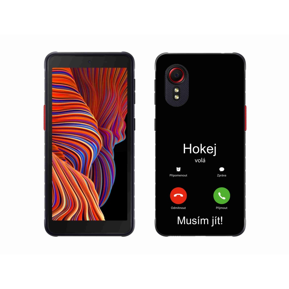 Gél borító mmCase Samsung Galaxy Xcover 5 - hoki hívások fekete háttérrel