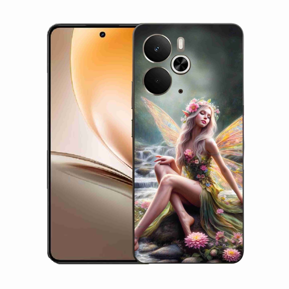 Gél borítás mmCase a Realme 14 5G-hez - pillangó nő 1