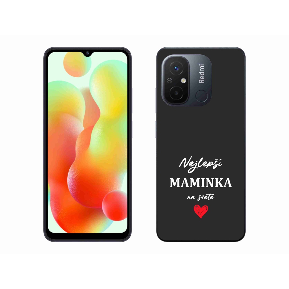 Gél borító mmCase a Xiaomi Redmi 12C - legjobb anya 1 fekete háttérrel