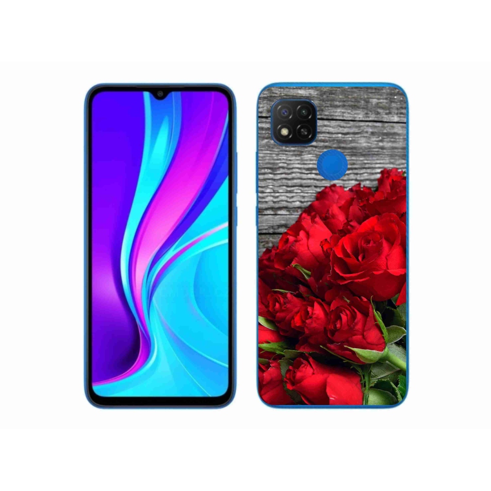 Gél borítás mmCase a Xiaomi Redmi 9C-hez - piros rózsa