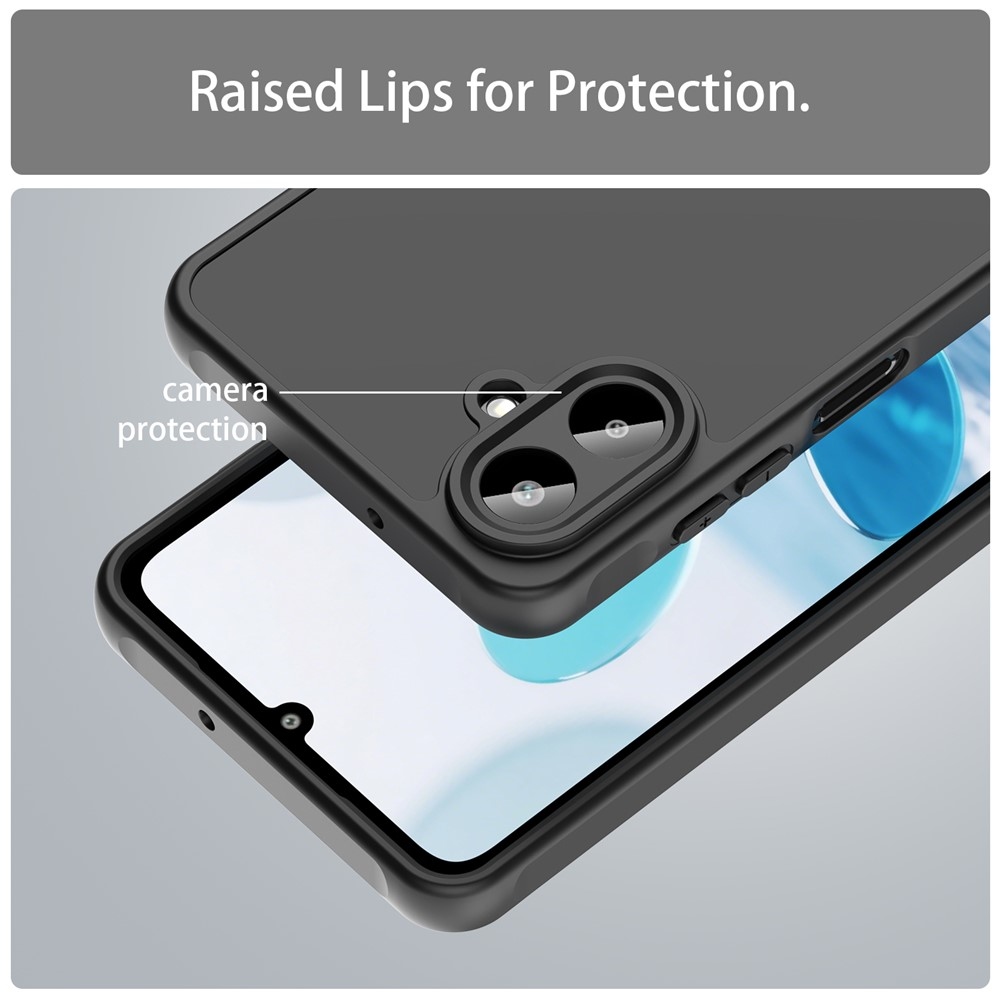 Gél tok kemény hátlappal a Samsung Galaxy A07 4G készülékhez - fekete / fekete