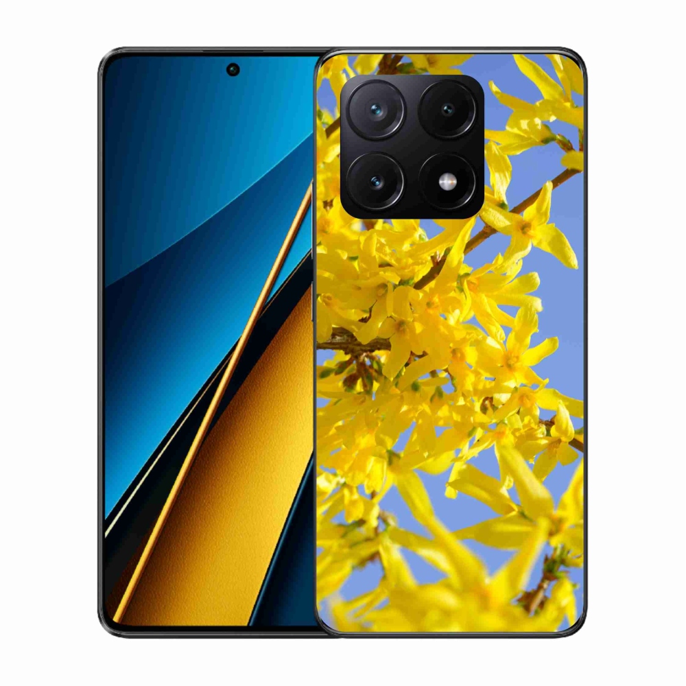 Gél borítás mmCase a Xiaomi Poco X6 Pro 5G számára - sárga virágok