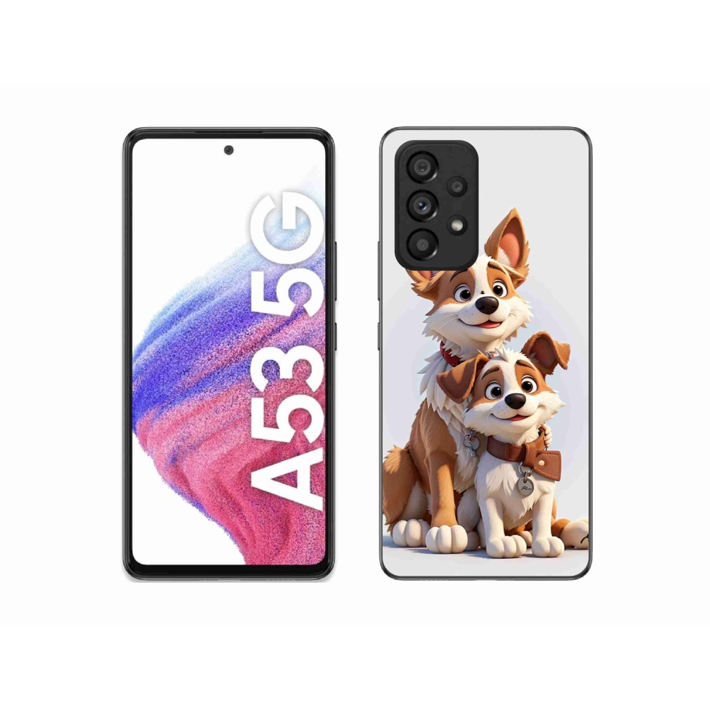Gél borítás mmCase Samsung Galaxy A53 5G - rajzoló kutyákhoz