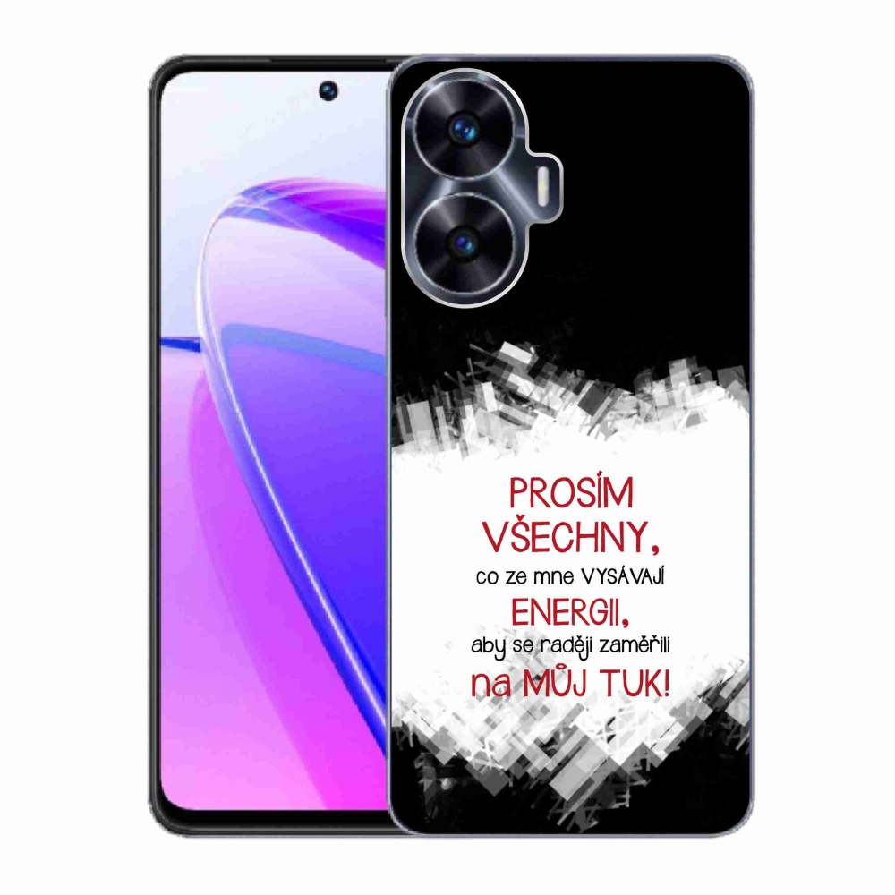 Gél borító mmCase a Realme C55 készülékhez - vicces szöveg 1 piros