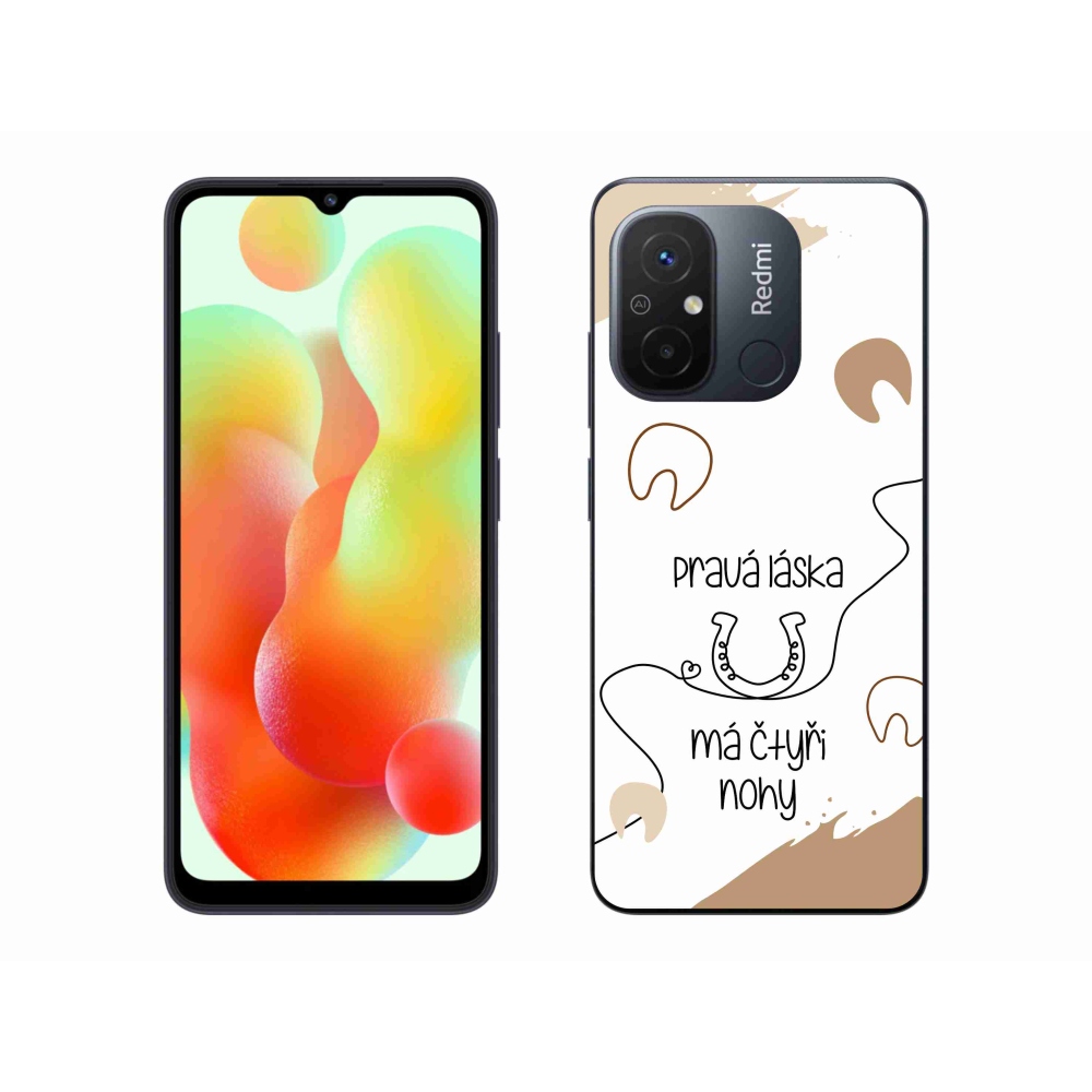 Gél borítás mmCase a Xiaomi Redmi 12C-hez - ló motívum fehér háttérrel