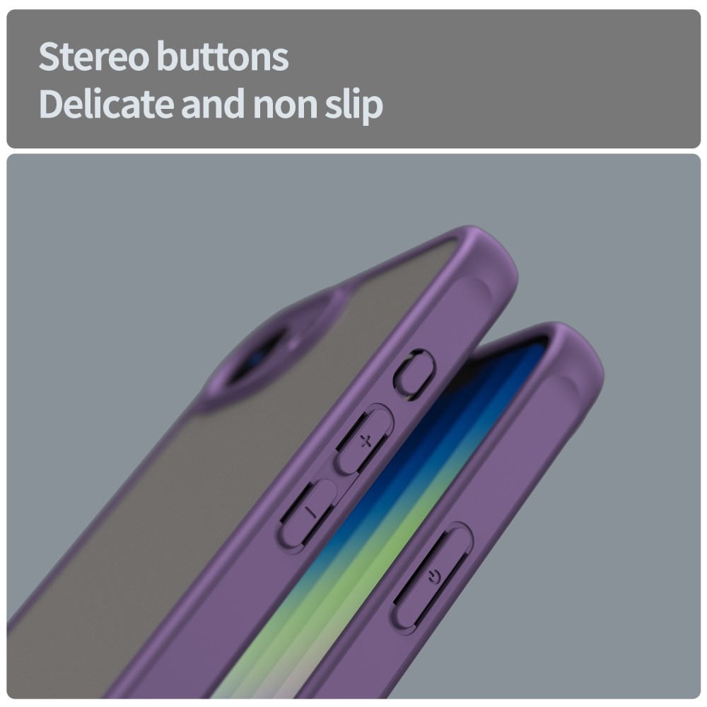 Gél tok fix hátlappal iPhone 16e készülékhez - lila