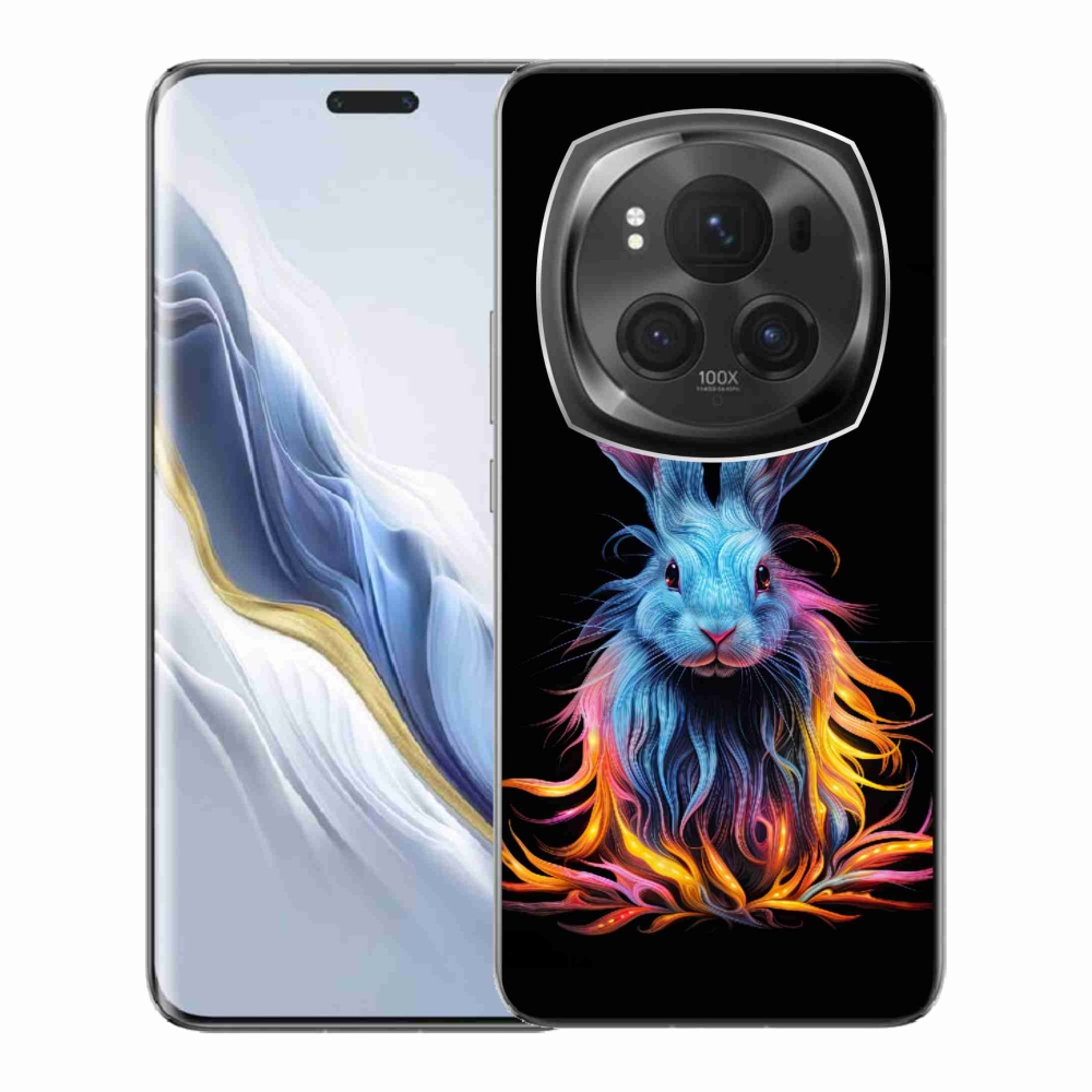 Zselés borítás mmCase a Honor Magic 6 Pro 5G számára - absztrakt nyúl