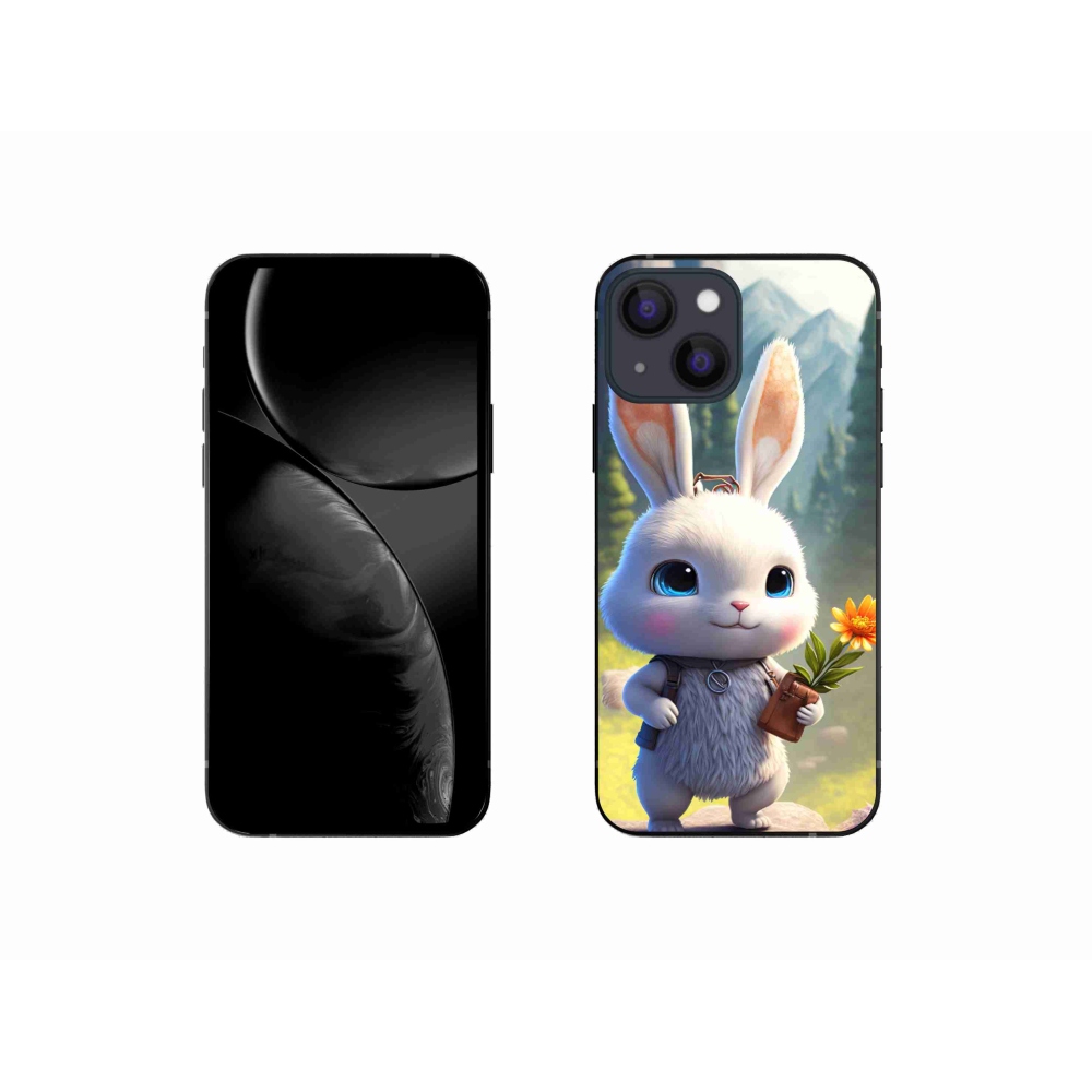 Gél borítás mmCase iPhone 13 mini készülékhez - aranyos nyuszi