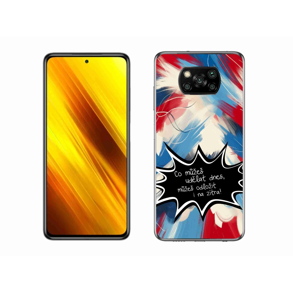 Gél borító mmCase a Xiaomi Poco X3-hoz - vicces szöveg 9 fekete háttér