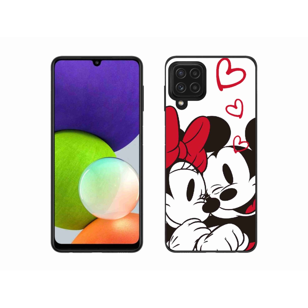 Gél védőhuzat mmCase Samsung Galaxy A22 4G - minnie és mickey